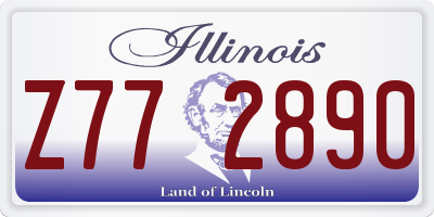 IL license plate Z772890