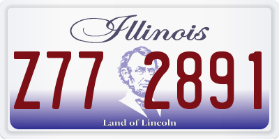 IL license plate Z772891