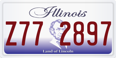 IL license plate Z772897