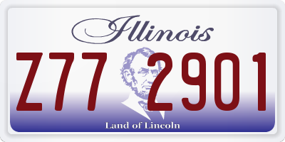 IL license plate Z772901