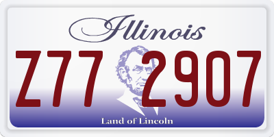 IL license plate Z772907