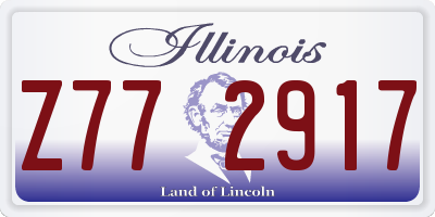 IL license plate Z772917