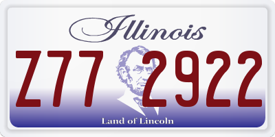 IL license plate Z772922