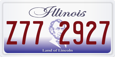 IL license plate Z772927