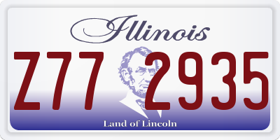 IL license plate Z772935