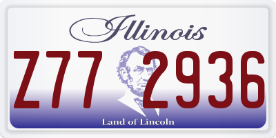 IL license plate Z772936