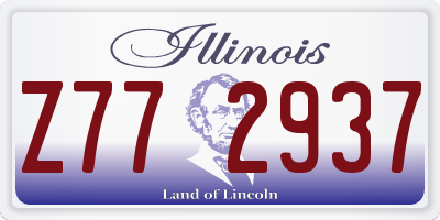 IL license plate Z772937