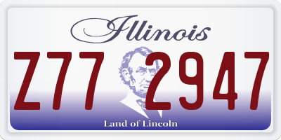 IL license plate Z772947