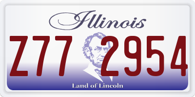 IL license plate Z772954