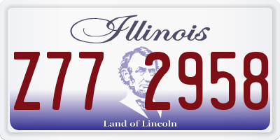 IL license plate Z772958