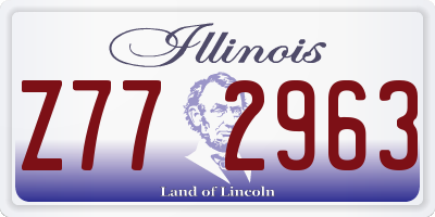 IL license plate Z772963
