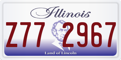 IL license plate Z772967
