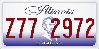 IL license plate Z772972
