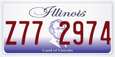 IL license plate Z772974