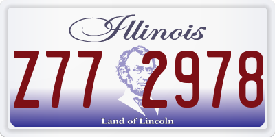 IL license plate Z772978
