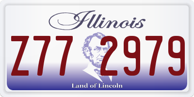 IL license plate Z772979
