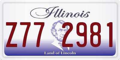 IL license plate Z772981