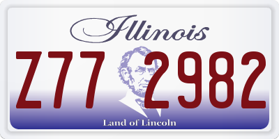 IL license plate Z772982