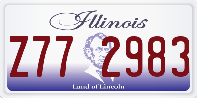 IL license plate Z772983