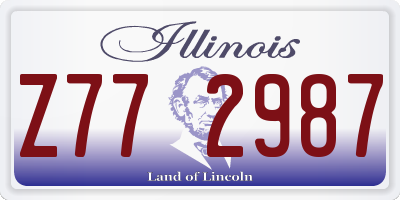 IL license plate Z772987
