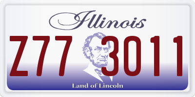 IL license plate Z773011