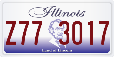 IL license plate Z773017
