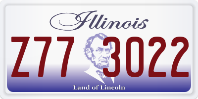 IL license plate Z773022