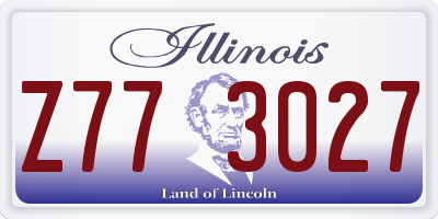 IL license plate Z773027
