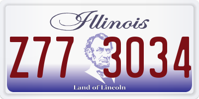 IL license plate Z773034