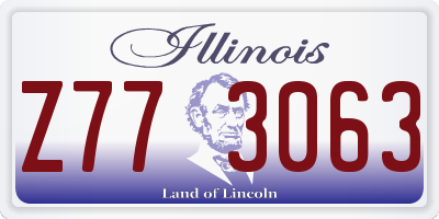 IL license plate Z773063