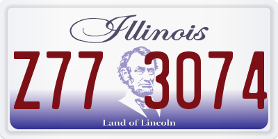 IL license plate Z773074