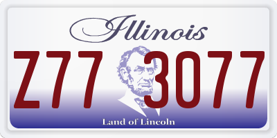 IL license plate Z773077