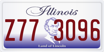 IL license plate Z773096