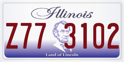 IL license plate Z773102