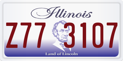 IL license plate Z773107