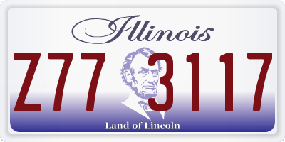 IL license plate Z773117