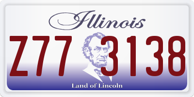 IL license plate Z773138