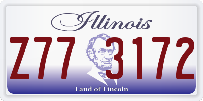IL license plate Z773172