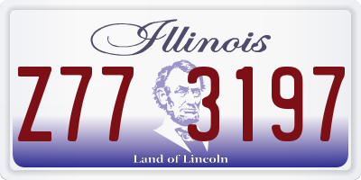 IL license plate Z773197