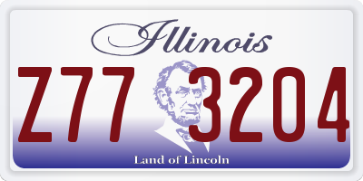 IL license plate Z773204