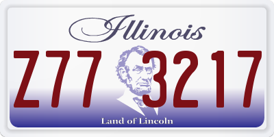 IL license plate Z773217