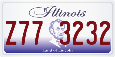 IL license plate Z773232
