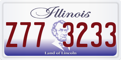 IL license plate Z773233