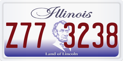 IL license plate Z773238