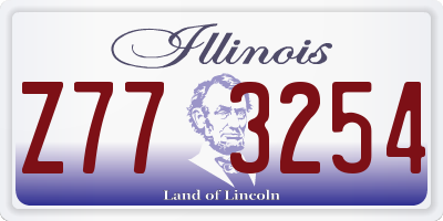 IL license plate Z773254