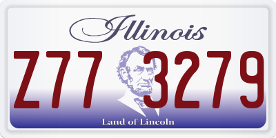 IL license plate Z773279