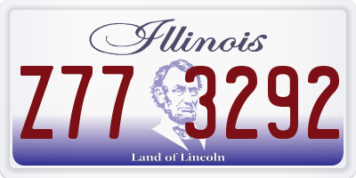 IL license plate Z773292