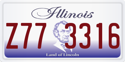IL license plate Z773316