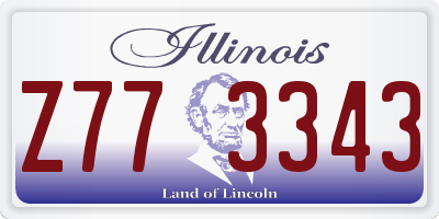 IL license plate Z773343
