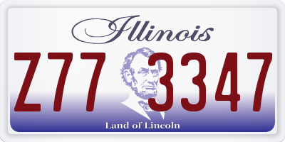 IL license plate Z773347